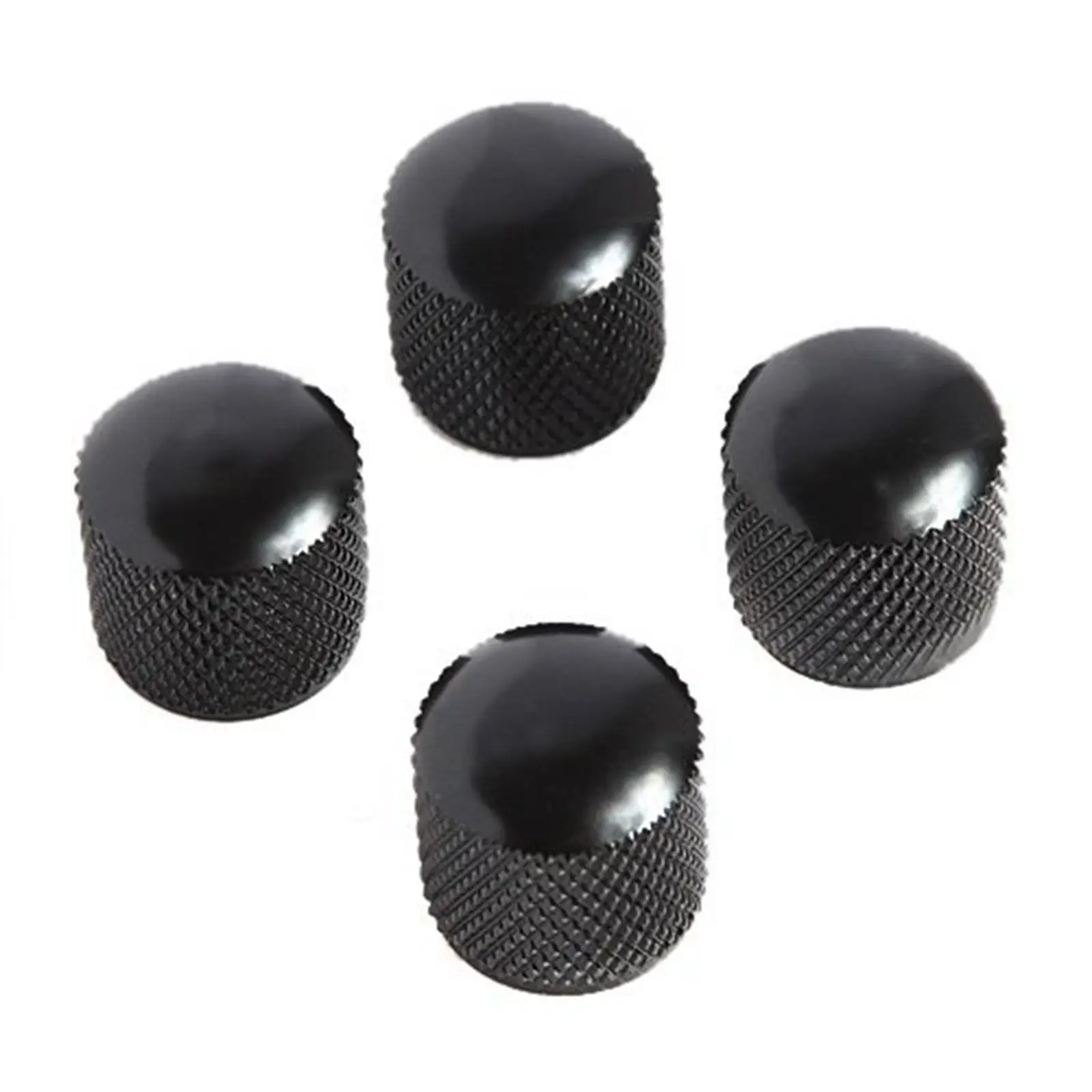 New 4 pcs Guitar Dome Control Knobs Black for Tele Guitar Replacement
