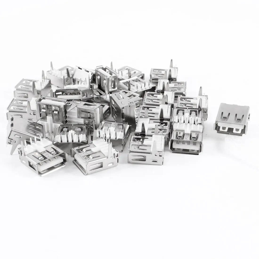 

30 Pcs USB Female Type A Port 4-Pin DIP 90 Degree Jack Socket Connector