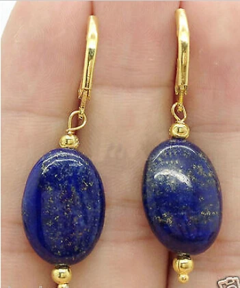 

hot sell new - hj 00343 Beautiful Freshwater White pearl blue lapis lazuli hook Earrings 5.3