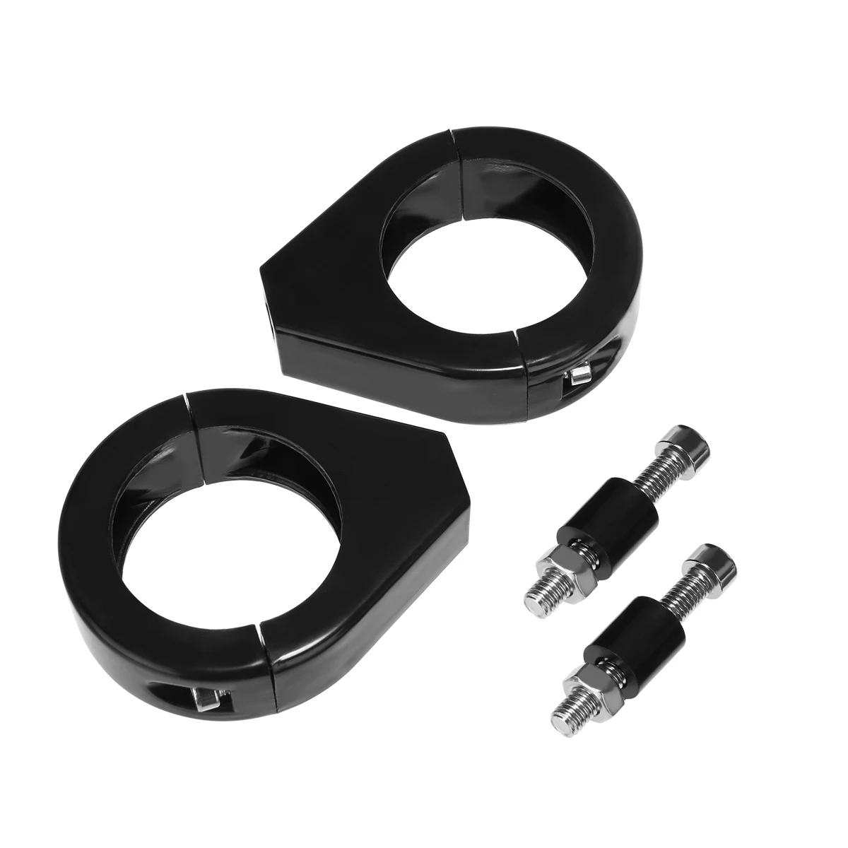 

2pcs Chrome Motorcycle Turn Signal Bracket Front Fork Relocation Clamp Mount Indicator For H-arley S-portster D-yna