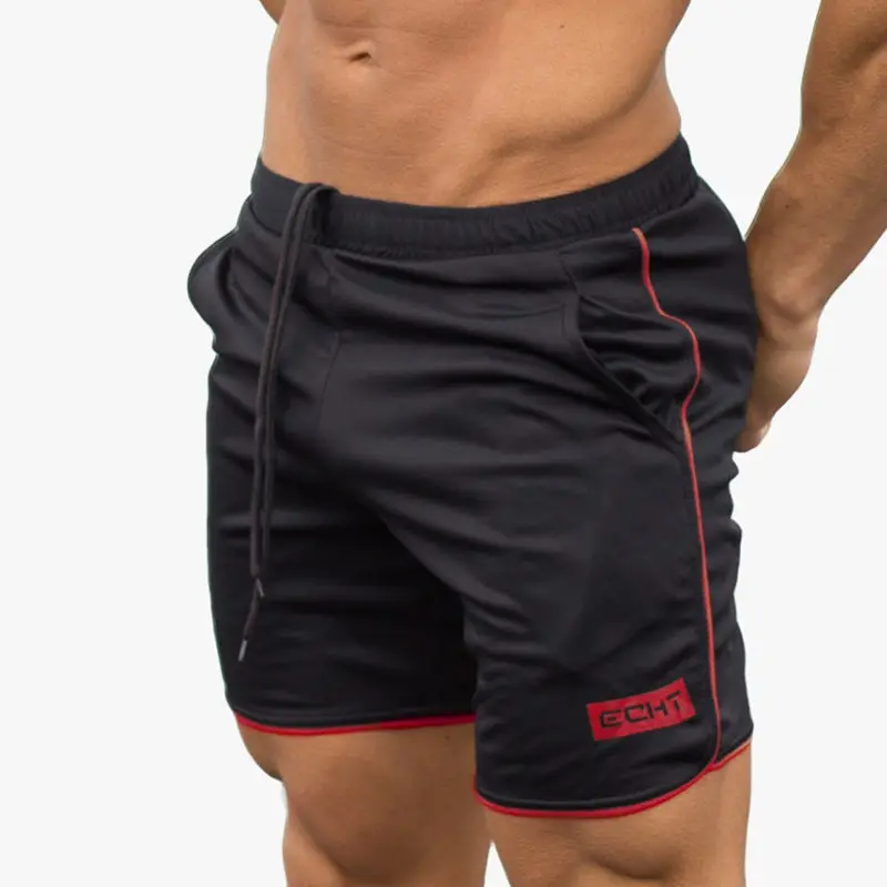 Shorts Gym Men Bodybuilding Jogging Workout Fitness Knee Length Mesh Breathable