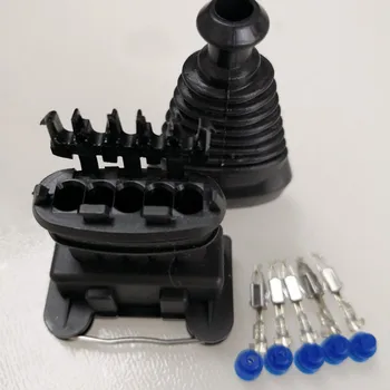 

50/100pcs/lot AMP/TE 5 Pin/Way Junior Power Timer JPT Connector Plug With Terminals, Rubber Boot and Cable Seals 282192-1