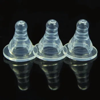 

1pc Silicone Standard Neck Soft Teats Cross Hole Natural Flow Nipples