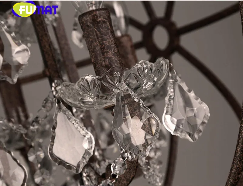 Iron crystal birdcage light fixture 16