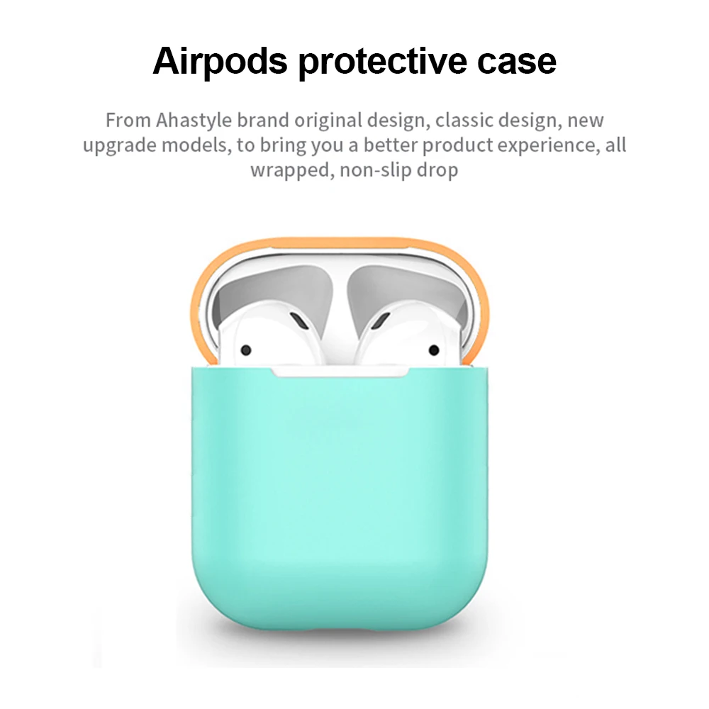 Ультратонкий цветной Мягкий силиконовый чехол для наушников Apple Airpods защитный