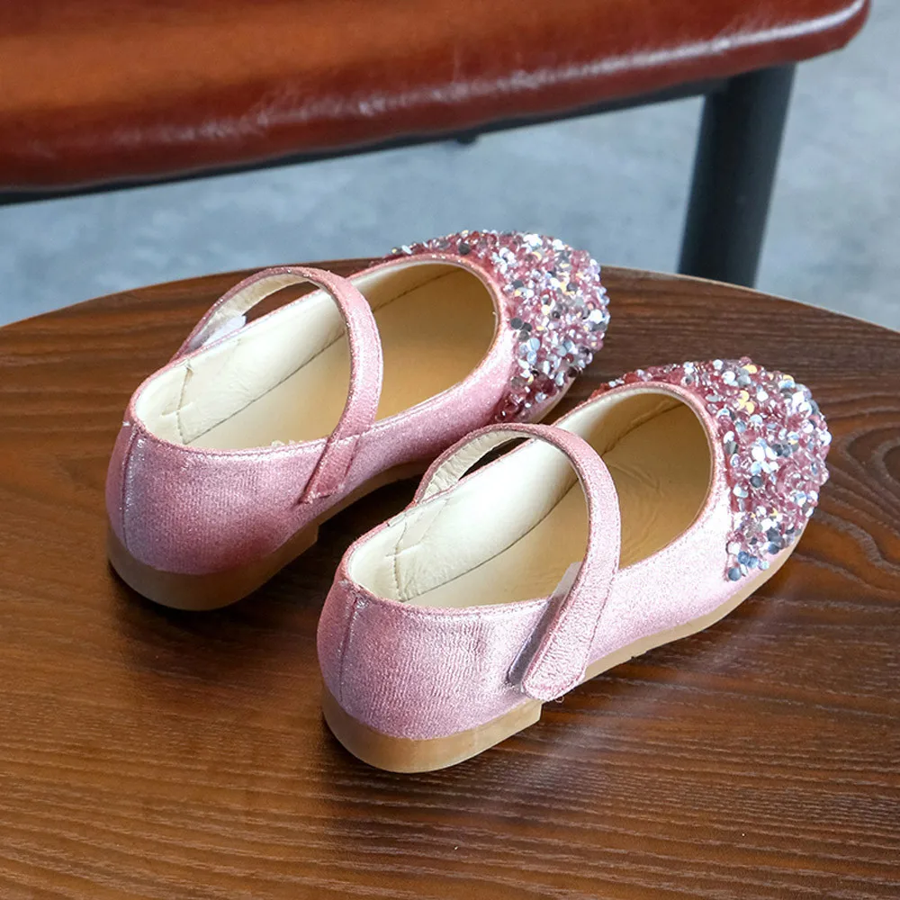 SAGACE дети младенец Начинающий ходить Малыш Девочка Кристалл кожа тонкие туфли вечерние туфли принцессы обувь для маленьких девочек кулон кристалл 0190321