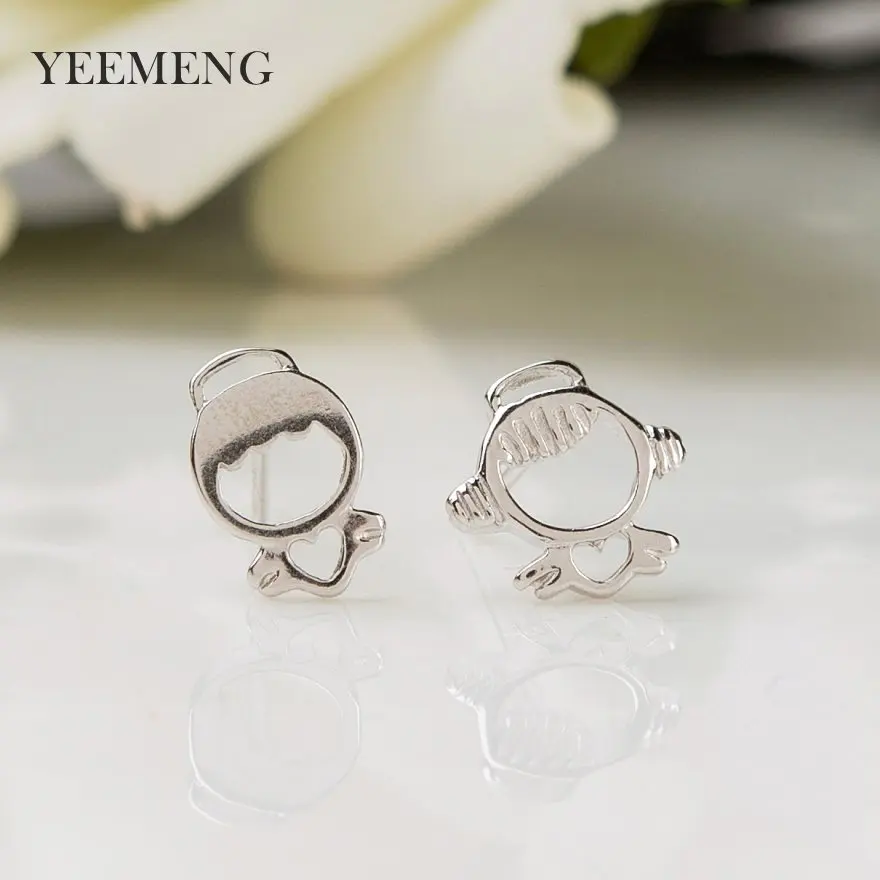 Серьги пусеты YEEMENG multient 2018 модные корейские серебряные серьги с животными