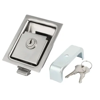 

UXCELL Newest 1 Pcs Stainless Steel 93mmx68mmx46mm Security Slam Latch Lock Locker w 2 Keys