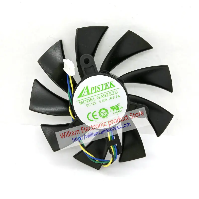 Новый оригинальный GA92S2U PFTA DC12V 0.46A для ZOTAC GTX 1070Ti 1080Ti мини вентилятор охлаждения