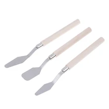 3 шт./партия нож окрашенная нержавеющая сталь щетка деревянная Handel для масляная акварельная картина скребок масляная палитра нож искусство офис поставка