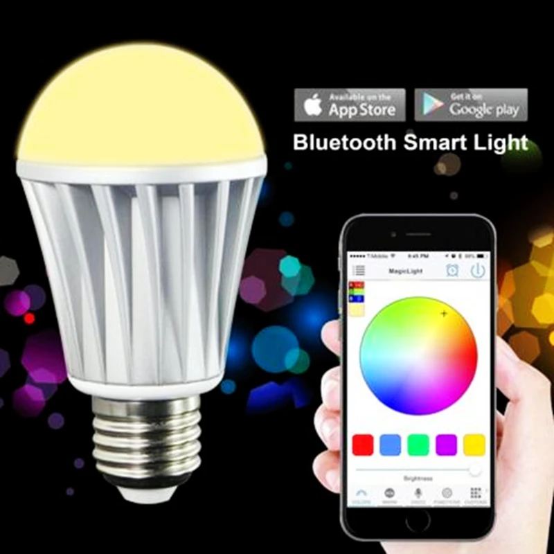 Bluetooth LED Bulb E27 RGBW 7.5W Bluetooth 4.0 Smart LED Bulb Timer