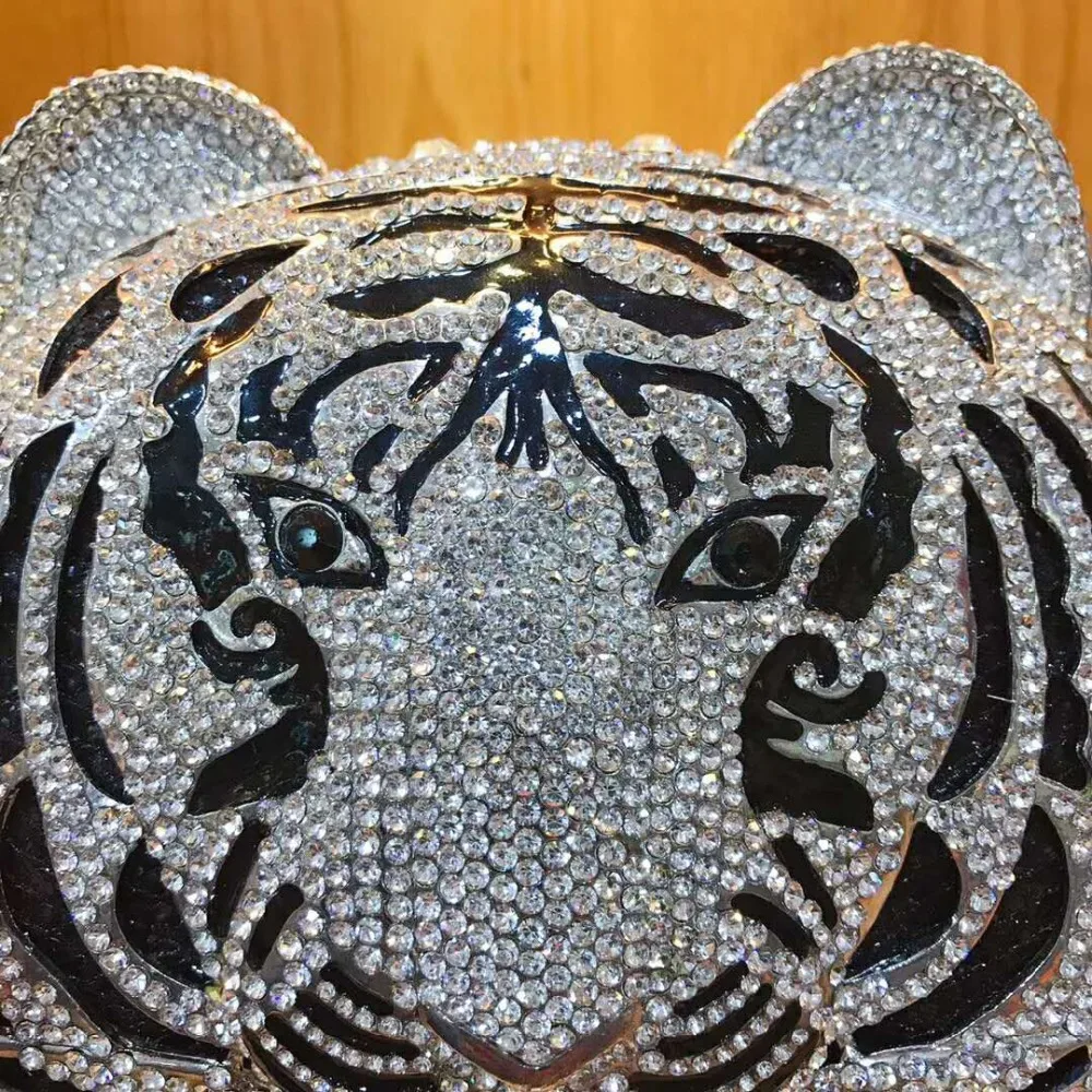 Мода тигр золото кристалл ежедневные клатчи вечерние сумки для женщин партии кошелек роскошная сумка-клатч Дамы Ночь Сумки Свадебная цепочка сумочка