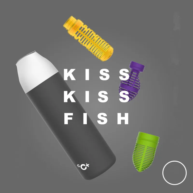 Xiaomi Kiss Fish 525 мл функция чайная чашка для пищи приготовление яиц OLED температурный экран вакуумная умная чашка для xiaomi smart home - Цвет: grey