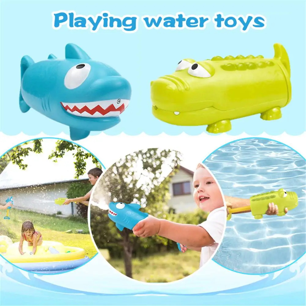 Детская насосная пушка водяной пистолет крокодил, Акула Форма Летний пляж открытый для игр в бассейне водяные игрушки