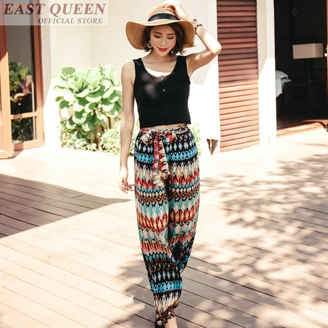 Hippie Mexican Boho 2019 Long Maxi Beach Summer Pants Clothing