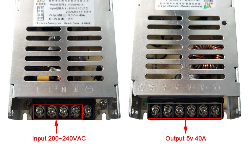 5V40A200W ультра-тонкий светодиодный дисплей переключатель питания, открытый Крытый P16 P10-P3 полноцветный дисплей источник питания