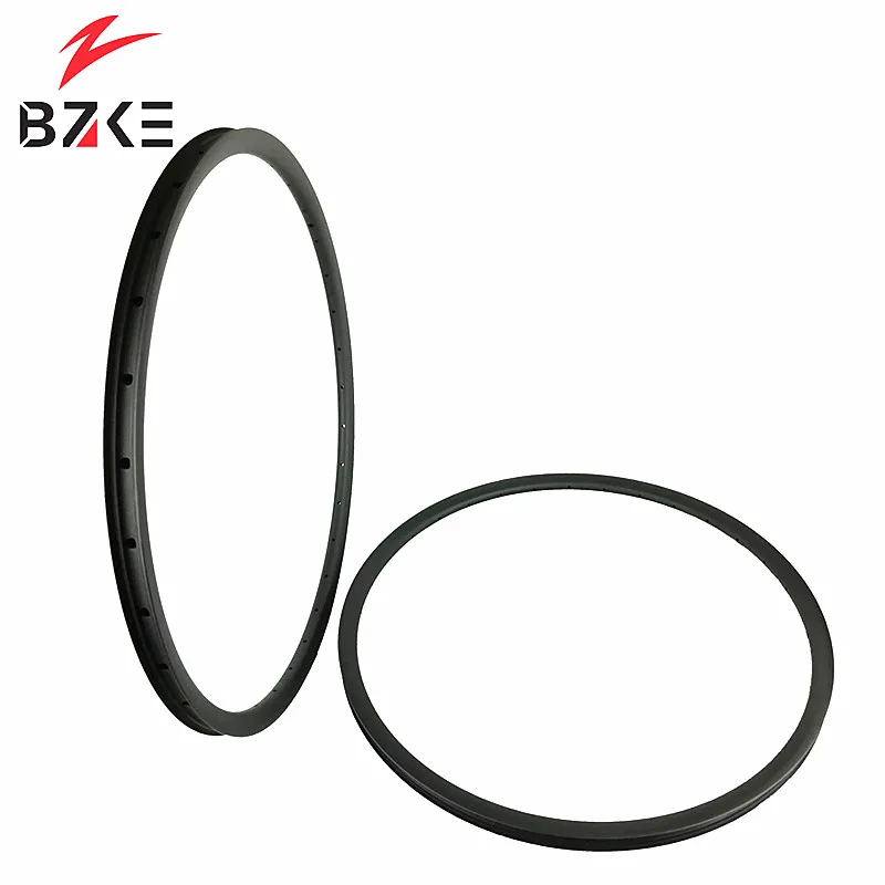 Best BZKE carbon fiber rim mtb 29 inch carbon rims, 30mm width asymmetric 29 mtb rim UD 3K weave carbon bicycle rim 29 1