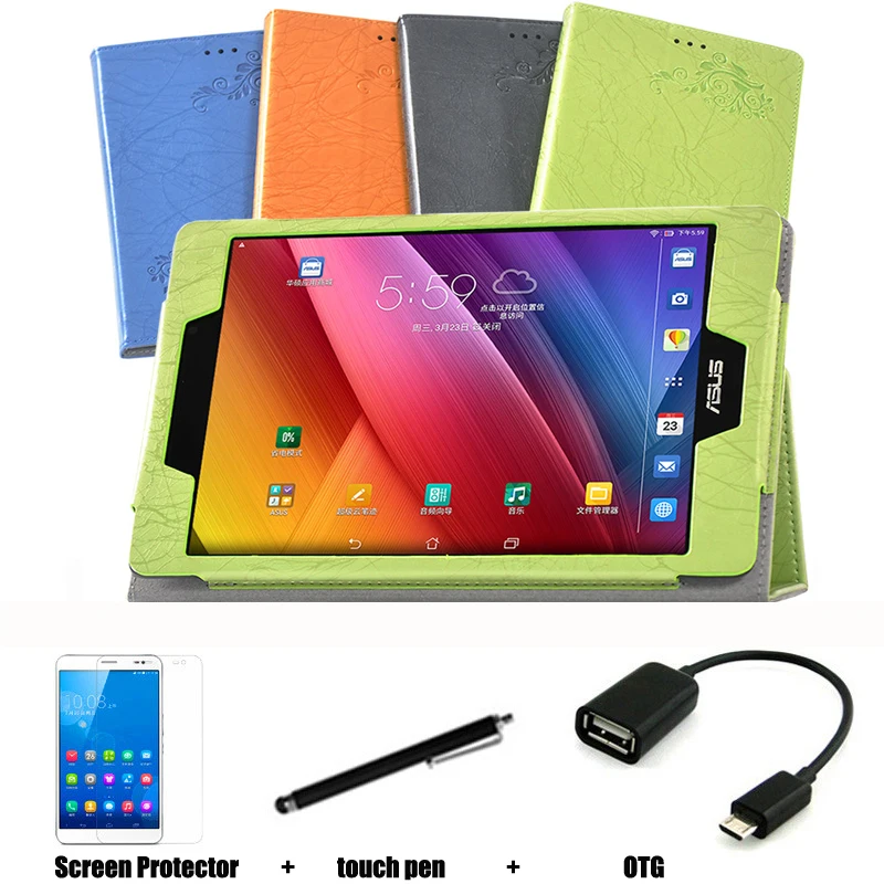 

PU Magnet Leather Case Stand For ASUS ZenPad S 8.0 Z580CA Z580 Z580C P01MA clamshell Case for tablet Protective Shell +gift