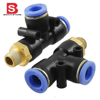 

Pneumatic PT Thread Tube T Joint One Touch Quick Fittings+ PD