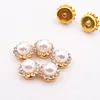 JUNAO 8 10 12 mm White Pearl Sewing Rhinestone Round Acrylic Stones Applique Gold Claw Pearl Beads Flower Pearls for DIY Clothes ► Photo 3/6