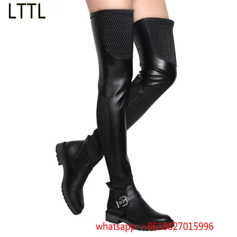 over the knee boots buckle