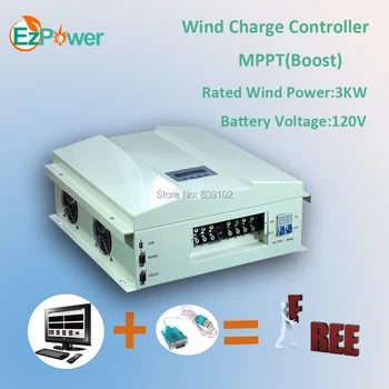 

3KW 120V MPPT wind generator controller with Boost function, LCD display, RS communication