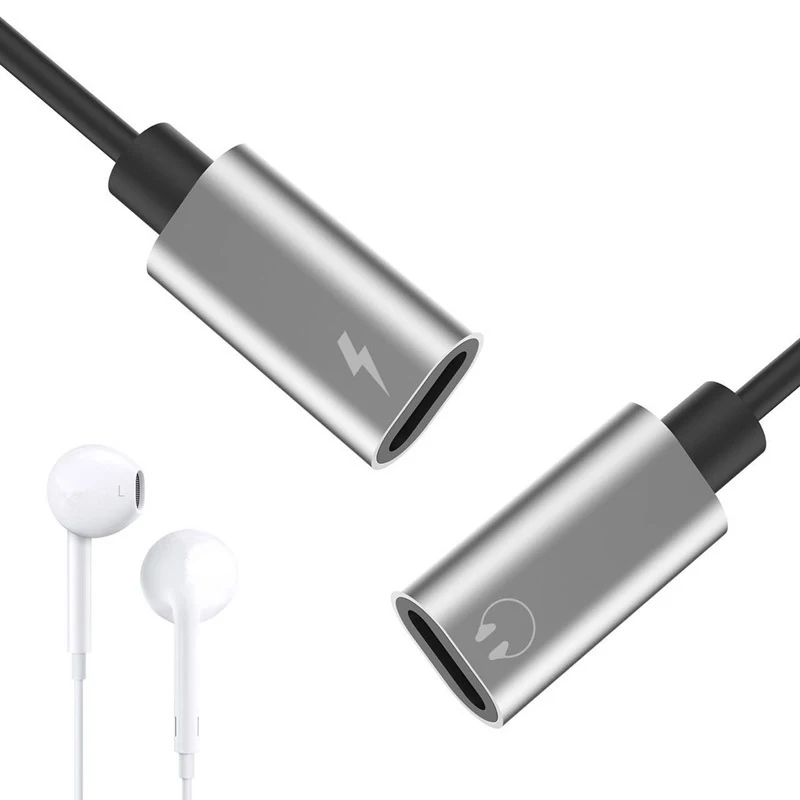 Koop 2 IN 1 Hoofdtelefoon Audio Opladen Splitter Adapter Voor iPhone 7 8 Plus X 10 Ondersteuning Telefoontje voor IOS AUX Jack Koptelefoon Kabel