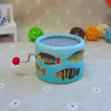 Fishes paper hand crank music box Christmas gifts new year present