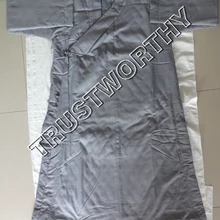 Унисекс серые буддийские монахи зимняя хлопковая теплая одежда буддистская мантия пальто медитация Единоборства костюмы униформы