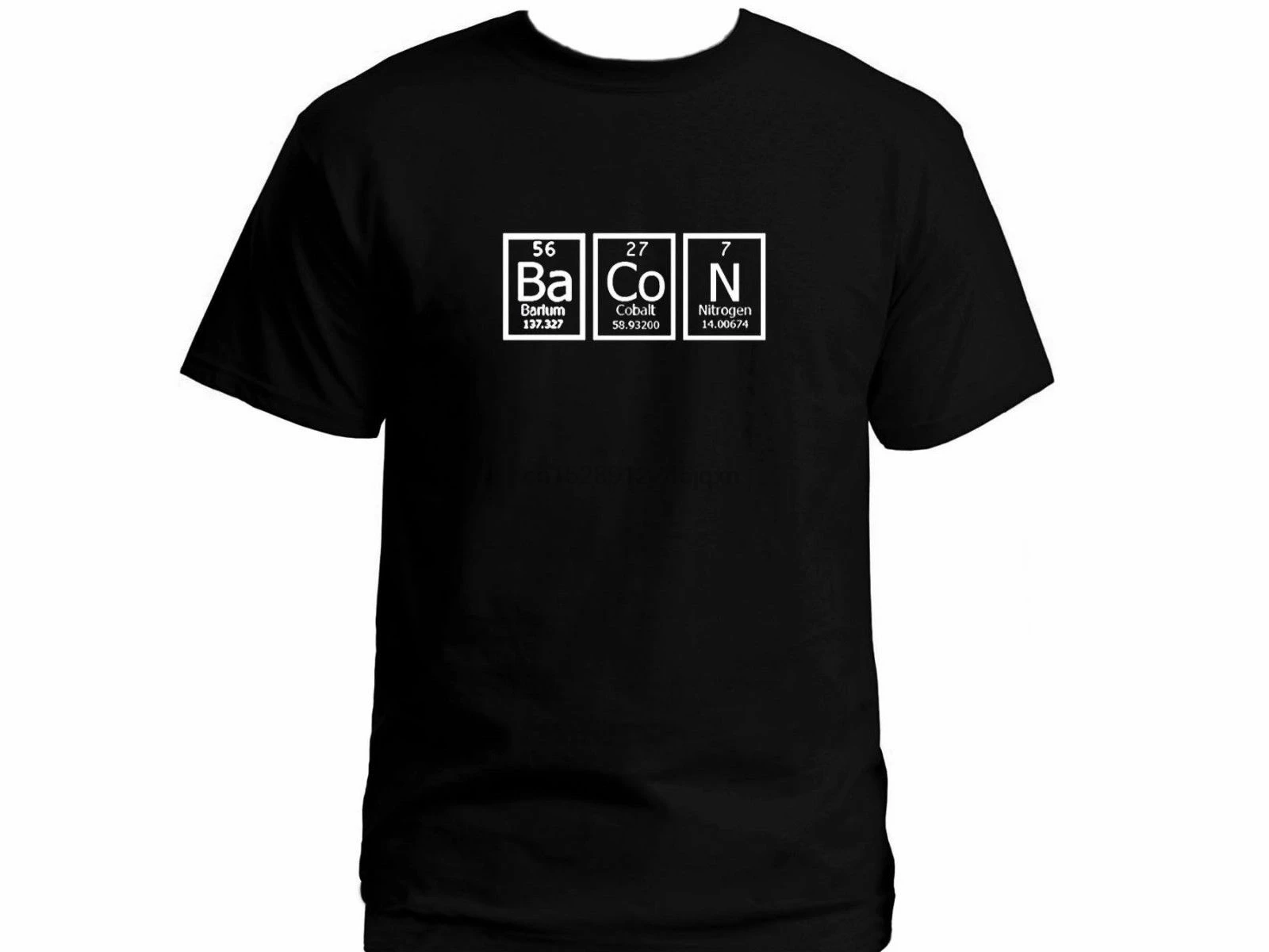 

2019 Bacon Mendeleev periodic table black new t-shirt gifts for geeks US XXL