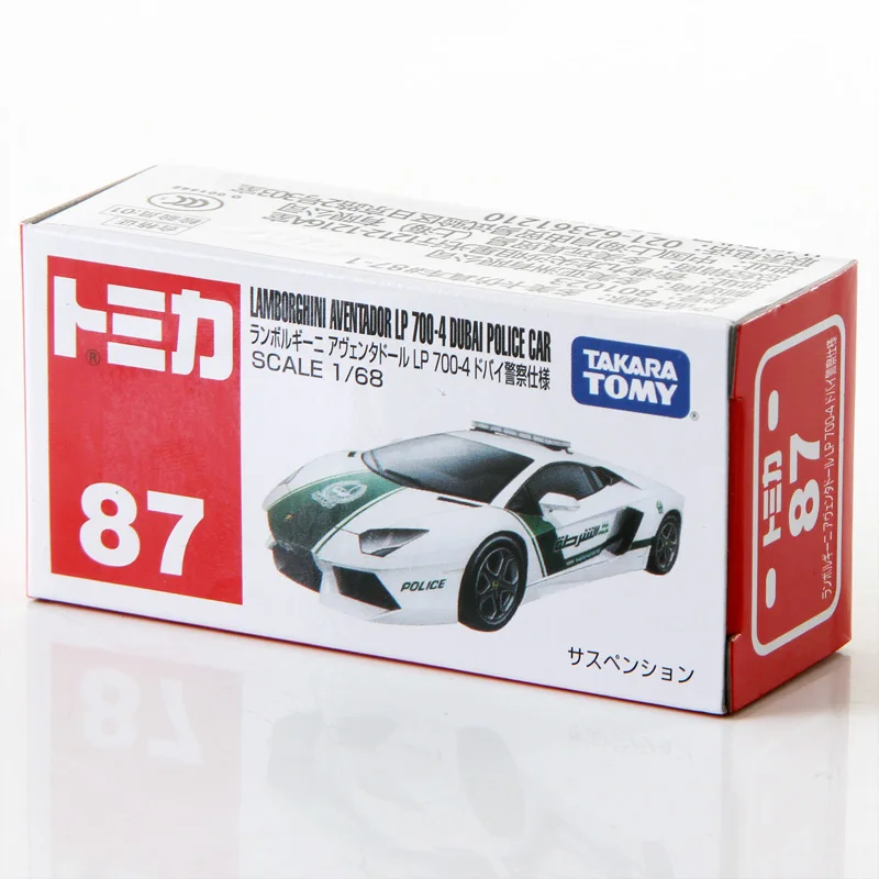 

Takara Tomy Tomica 1/68 LAMBORGHI AVENTADOR LP 700-4 Dubai Police Car Metal Diecast Model Vehicle New #87