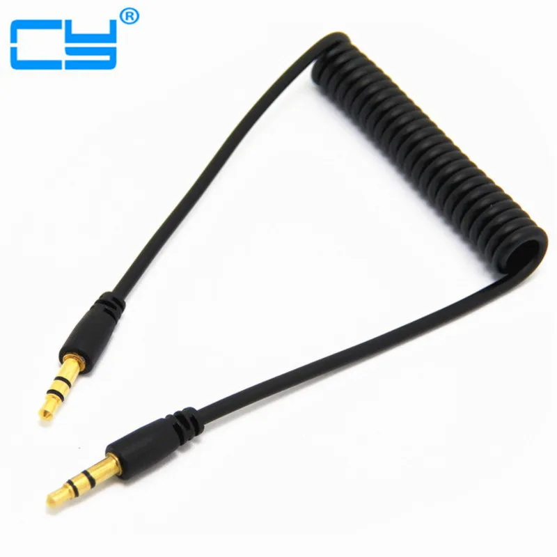 

3.5mm Male to Male Stereo Cable Aux Audio Headphone Curly Elasticity Cord