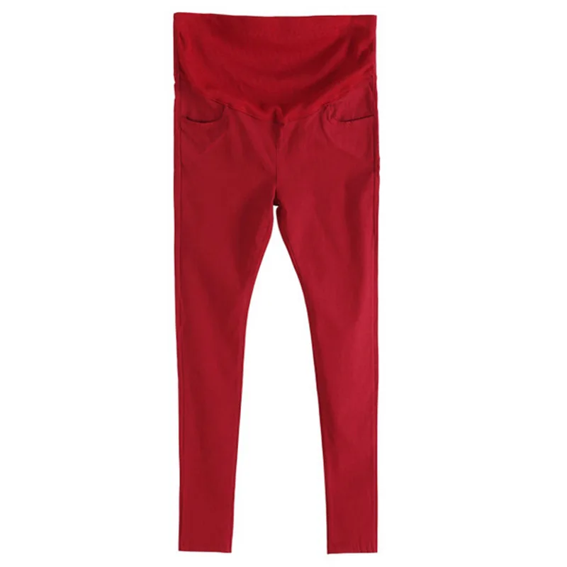 Лето весна-осень штаны для беременных эластичные брюки удобные для беременных женщин - Цвет: red