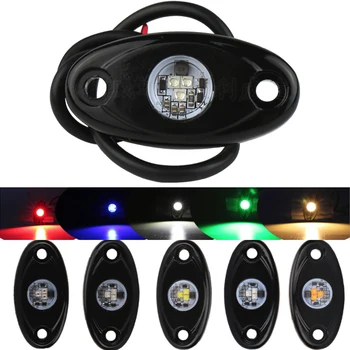 

1 Pair Aluminum Alloy Chassis light 9W Ambient Light Led Monochrome Undercarriage Light Work Lamp for Available in all models
