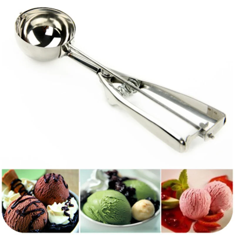 

Stainless steel ice ball maker ice cream / fruit to dig the ball control Stacks Cookie Mash Muffin Spoon Kitchen Tools