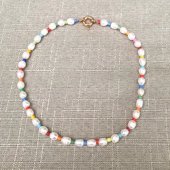 

boho Puka Natural cowrie Shell necklace women statement pearl baroque bijoux choker necklace Collier de coquillages jewelry 2019