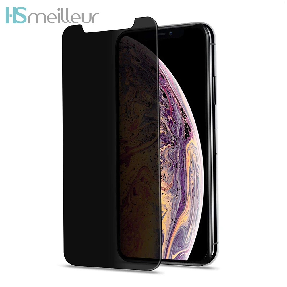 

Hsmeilleur Privacy Screen Protector For iPhone XR Anti Spy Anti-Glare Tempered Glass Film Protetor For Apple iPhone XS Max X 8 7