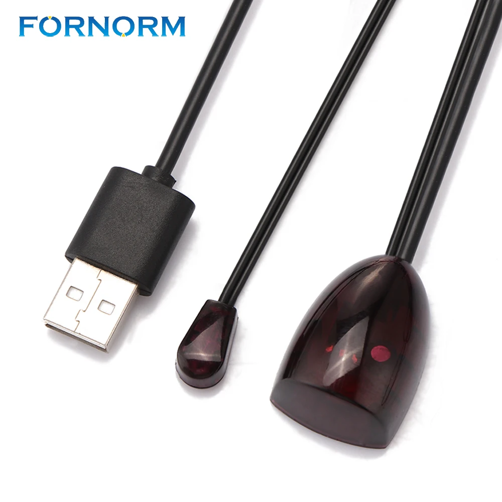 

FORNORM 5V USB Adapter IR Infrared Remote Control Transponder Receiver and Emitter Extender Repeater for TV set STB DVD DVR PVR