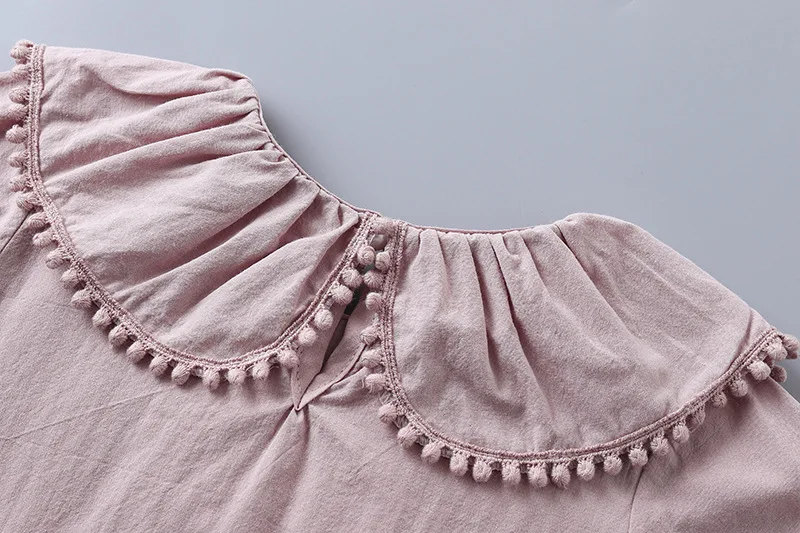 2019 baby Girl Clothes Set Spring Children Clothing Korean Casual Blouses Denim Shorts Two-piece kid outfits For Girls Suit 2-8Y (14)