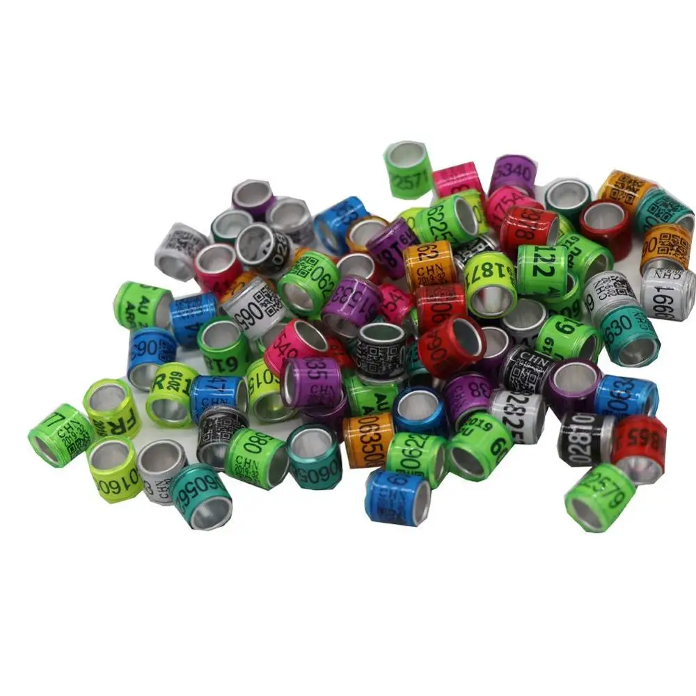 

20 Pcs 2019 Multicolor Pigeon Foot Ring With Word Earrings Quality Durable Bird Ring Racing Pigeon Foot Ring Bird Tools