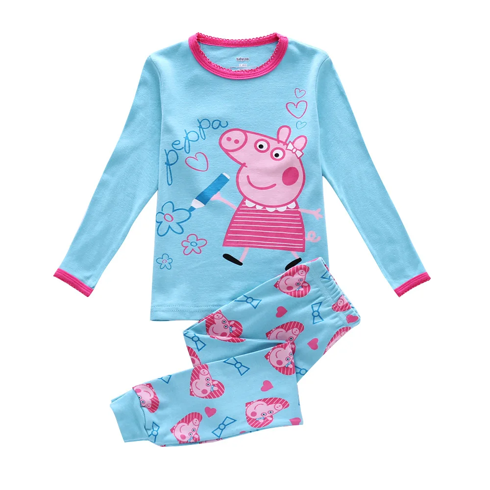 Retail! kids Pig Pajamas Set Children Pajama For Girls 2 7 Years Girls