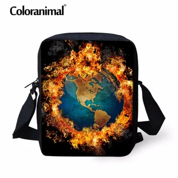 

Coloranimal Cool Stylish Fire Playing Cards Ball Printed Casual Shoulder Bags Small Messenger Bags for Female Schoolbag Bolsa