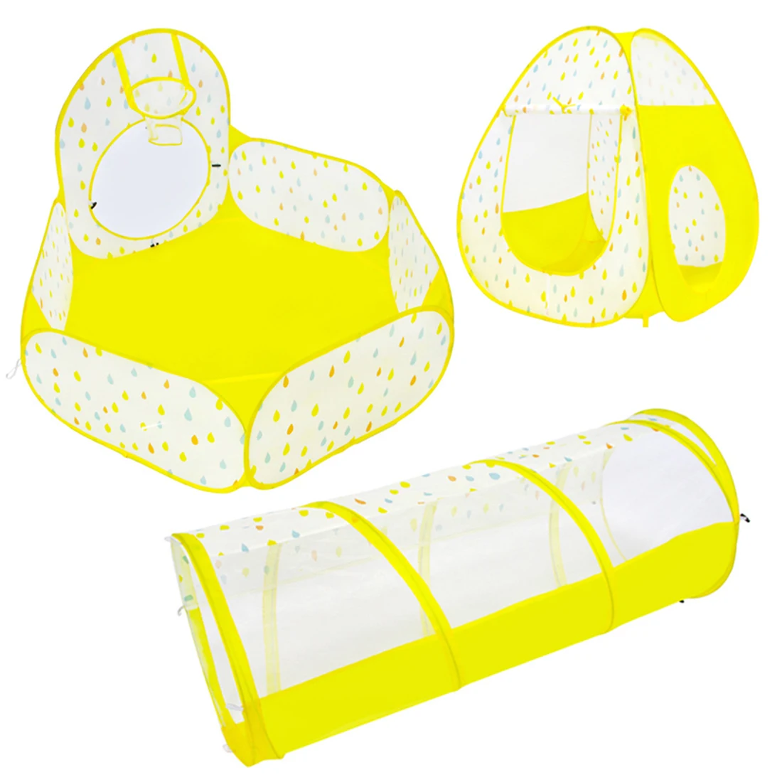 3 в 1 детская игрушка-палатка с мячом бассейн ползающий туннель детский вигвам Складной Игровой тент детский дышащий игровой домик