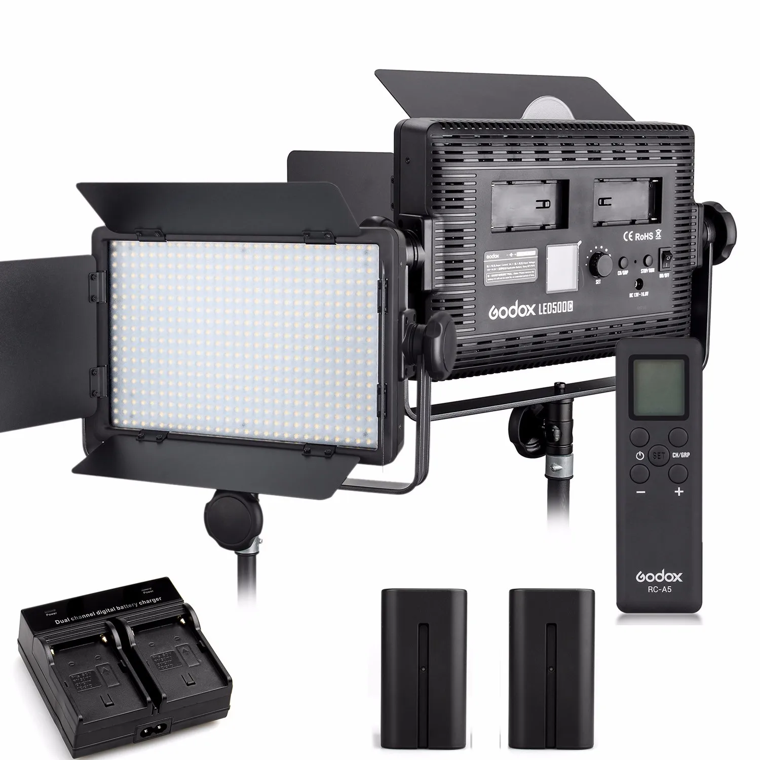 Комплект Godox LED500W 504 Светодиодная лампа панель дистанционного управления для
