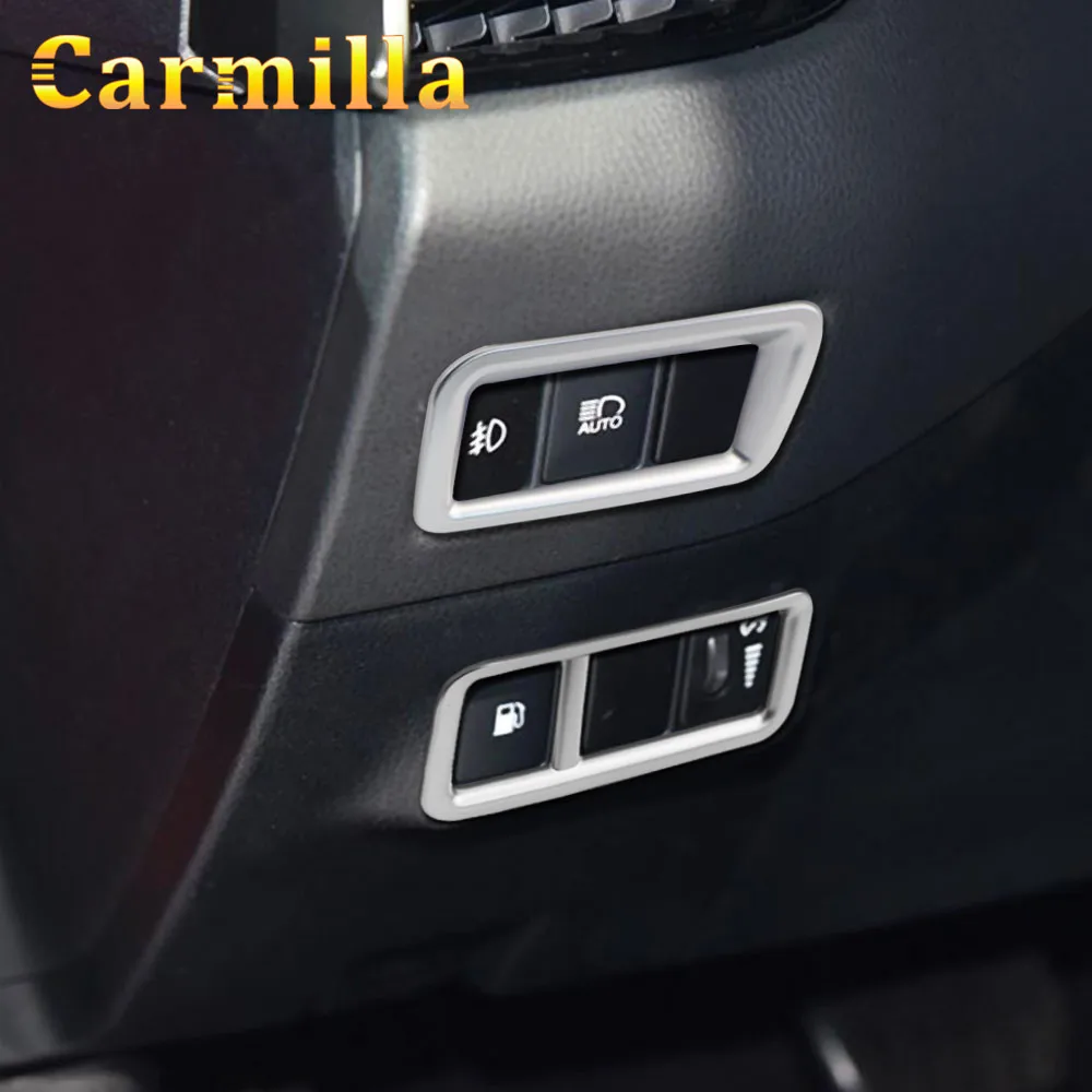 

Carmilla Car Accessories for Toyota C-HR CHR 2016 2017 2018 Interior ABS Head Lights Lamp Switch Button Cover Trim Stickers