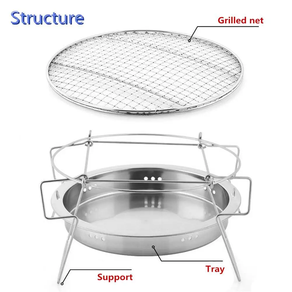 Hobbylan Спорт на открытом воздухе нержавеющая сталь барбекю портативный складной небольшой гриль сетка для пикника Плита барбекю полка Кемпинг посуда