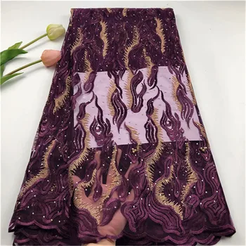 

2019 New Hot Sale French Lace Fabric Nigeria Lace Fabric High Quality African Tulle Lace Fabric For Wedding Party Dress