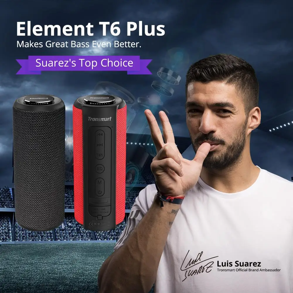 [] Tronsmart Element T6 Plus TWS портативный Bluetooth динамик TF/SD карта 40 Вт 15 часов открытый портативный мини-динамик