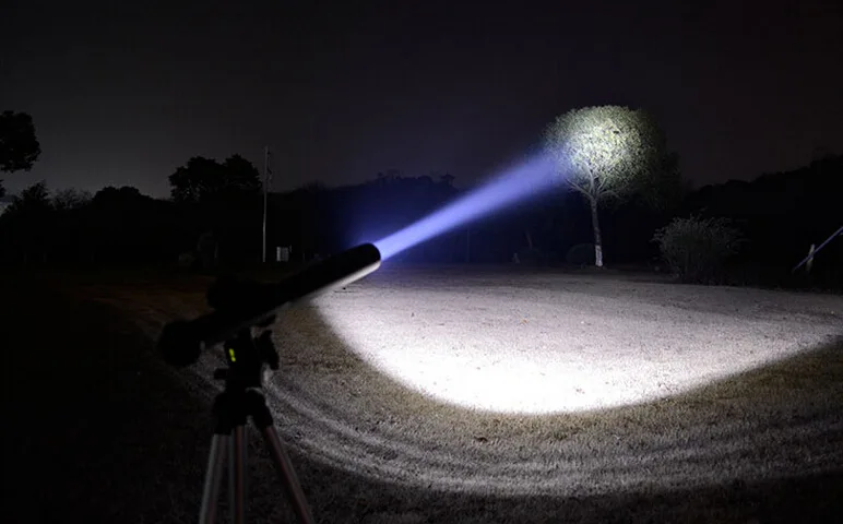 

FGHGF Outdoors Emergency LED Long Flashlight Rechargeable Self Defense Glare Flashlight Extended Baseball Anti Riot Equipment