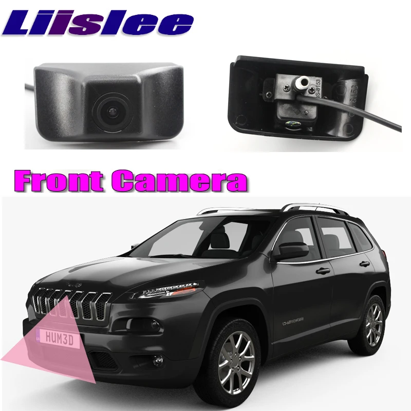 

LiisLee Car Front Camera LOGO CAM Hood Mesh Grille CAM DIY Manually Control Channel Front Camera For Jeep Cherokee KL 2014-2018
